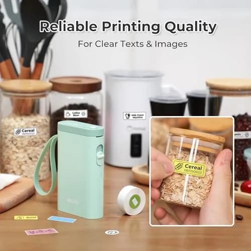 Nelko P21 Bluetooth Label Maker Machine with Tape, Green | Portable, Inkless Printing, 203 DPI thumbnail 6