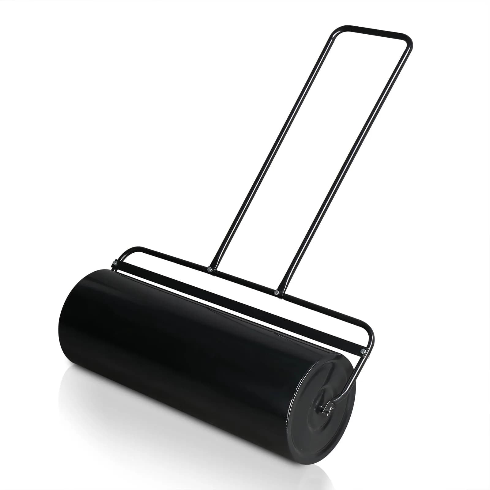 Outvita Lawn Roller, 13 Gallons, Water & Sand Filled, Green | Durable Steel, U Handle, Easy Storage — Black / 12.5 x 36-inch/ 17 Gal