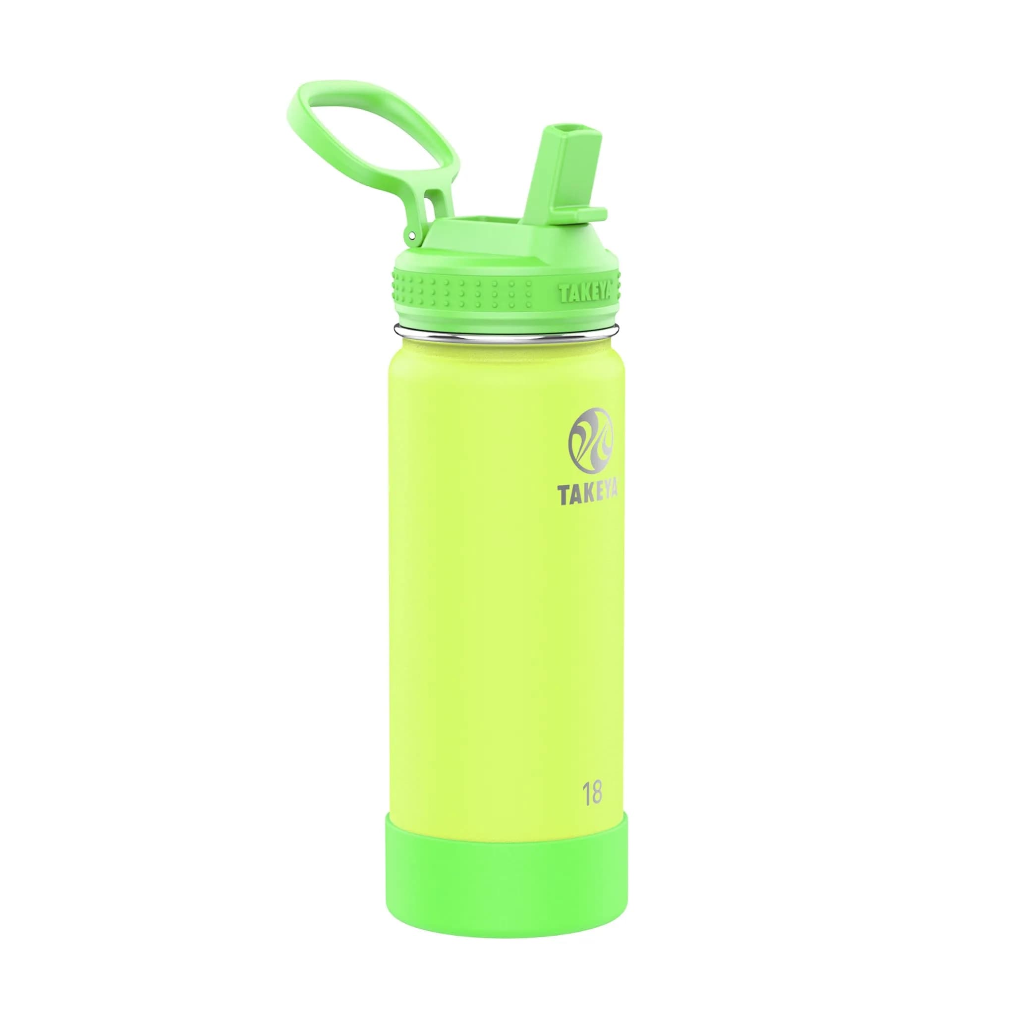 Takeya Actives Kids Water Bottle 18 oz Stainless Steel | Double Wall Insulation BPA-Free Leakproof Straw Lid - main product image