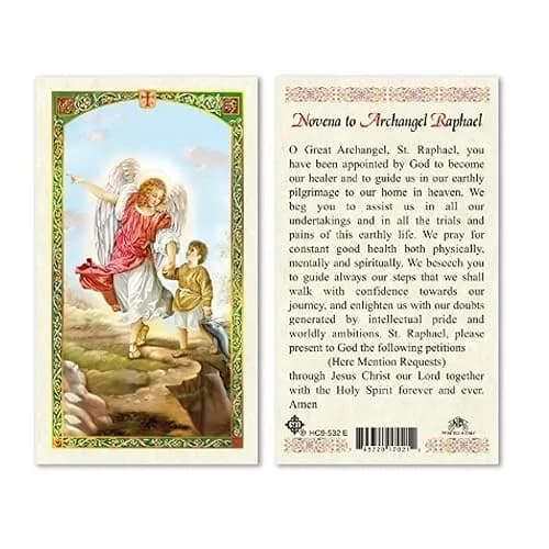 Holy Lines Seven Archangels Laminated Catholic Prayer Cards | Catholic Holy Cards for Guidance & Protection thumbnail 4