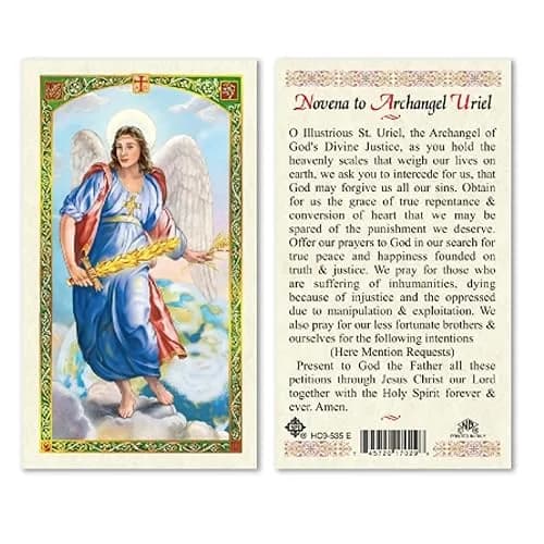 Holy Lines Seven Archangels Laminated Catholic Prayer Cards | Catholic Holy Cards for Guidance & Protection thumbnail 5