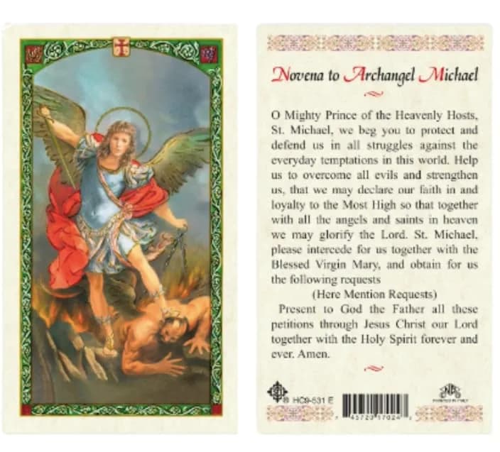 Holy Lines Seven Archangels Laminated Catholic Prayer Cards | Catholic Holy Cards for Guidance & Protection thumbnail 8