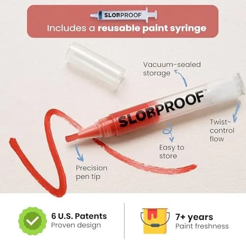 Slobproof Replacement Brush Tips for Refillable Touch-Up Paint Pens | Precision, Durable & Reusable thumbnail 4