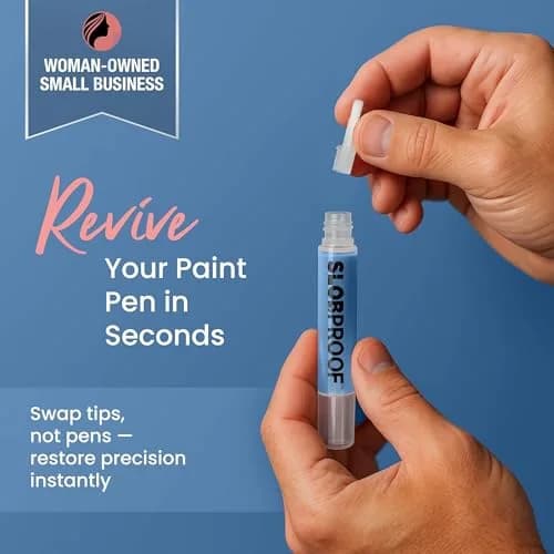 Slobproof Replacement Brush Tips for Refillable Touch-Up Paint Pens | Precision, Durable & Reusable thumbnail 2