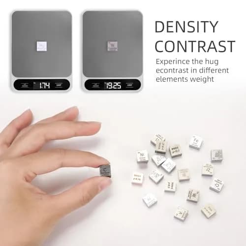 Gisafai 20 Pcs Element Cube Set 10mm (0.39 Inches) | Periodic Table of Elements, Tungsten, Copper, Iron, Cobalt, Niobium, Tin, Molybdenum thumbnail 4