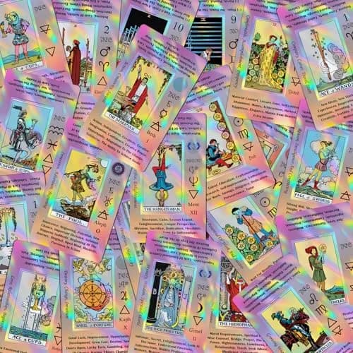 Smoostart Holographic Pink Tarot Cards for Beginners with Meanings on Them | Detailed Guide & Elegant Design thumbnail 7