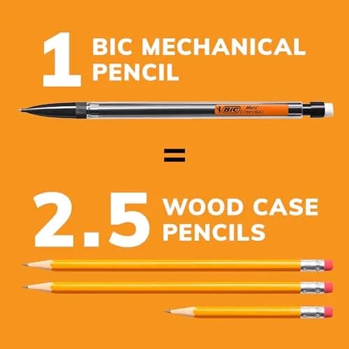 BIC Xtra-Life Mechanical Pencil 0.7mm | Smudge-Free, Refillable, Pack of 2 thumbnail 7