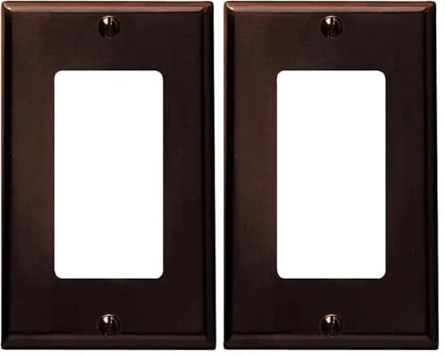 Leviton Wall Plate 1-Gang Brown | Durable, Fading-Resistant Thermoset Design thumbnail 1