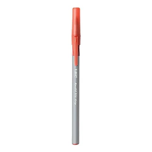BIC Round Stic Grip Xtra Comfort Red Ballpoint Pens, Medium Point (1.2mm), 24 Pens | Smooth Ink Flow for Students & Office thumbnail 2