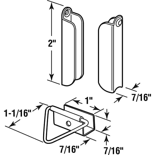 PRIME-LINE L 5770 Screen Hanger and Latch Set 0.08 kg (2 oz) | Secures Screens in Wooden Frames thumbnail 2