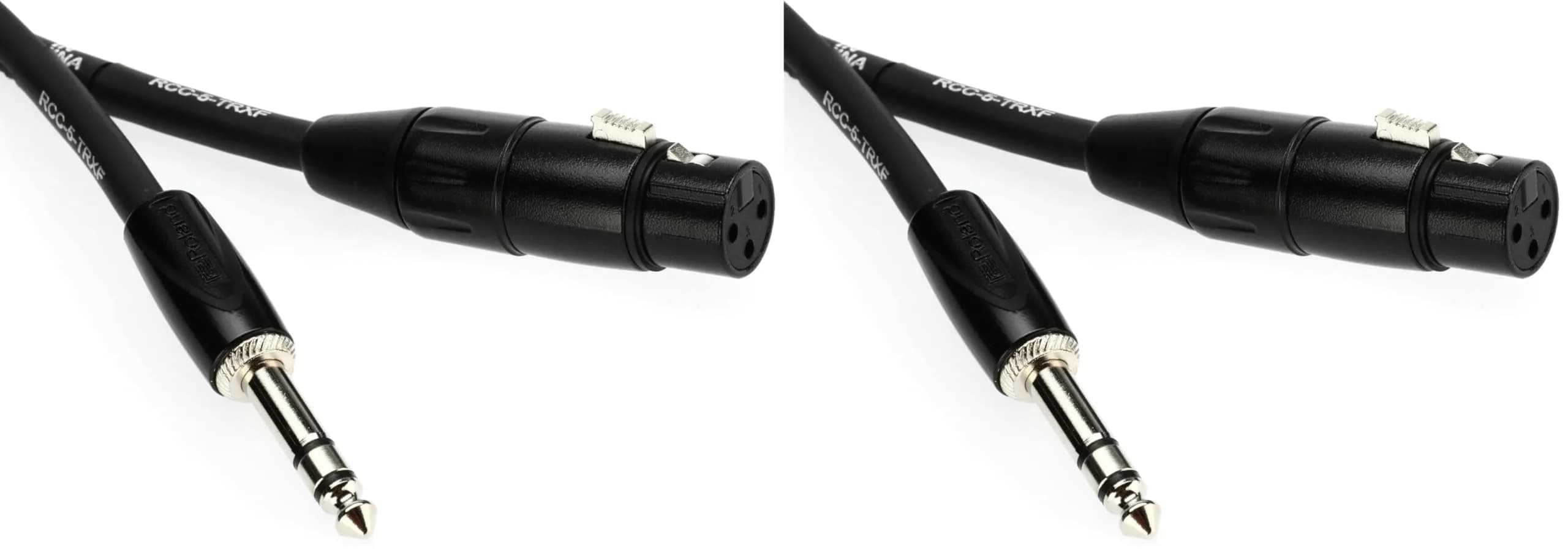 Roland Black Series Interconnect Cable 1/4" TRS to XLR Female 5ft | Professional Audio Signal Transfer - main product image