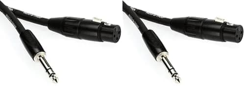 Roland Black Series Interconnect Cable 1/4" TRS to XLR Female 5ft | Professional Audio Signal Transfer thumbnail 1