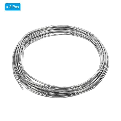 PATIKIL 99.99% High Purity Zinc Wire - 2 Rolls, 17 Gauge, 1.5mm Silver Tone | Flexible & Corrosion-Resistant Craft Wire thumbnail 3
