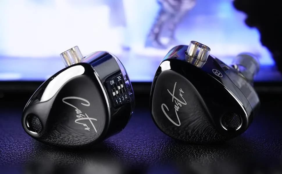EZ EAR KZ Castor Wired In-Ear Monitor Headphones 2DD Tuning Adjustable Bass thumbnail 3