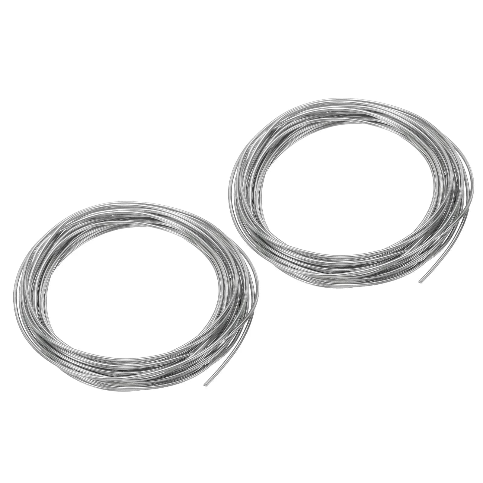PATIKIL 99.99% High Purity Zinc Wire 1.2mm Diameter | 2 Rolls (16.4Ft/Roll) Soft Craft Wire