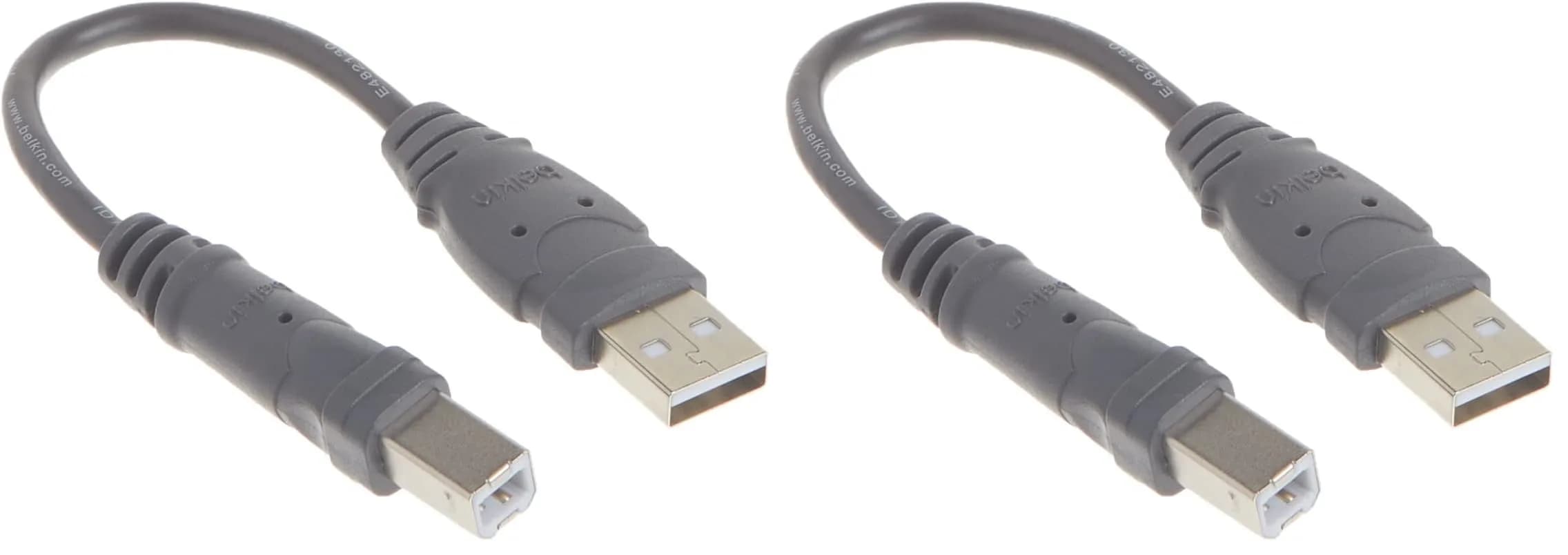 Belkin USB A/B Device Daisy Chain Cable 15cm (6 Inches) Pack of 2 | Connects Printers, Hubs, and More - main product image