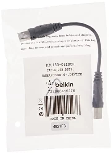 Belkin USB A/B Device Daisy Chain Cable 15cm (6 Inches) Pack of 2 | Connects Printers, Hubs, and More thumbnail 5