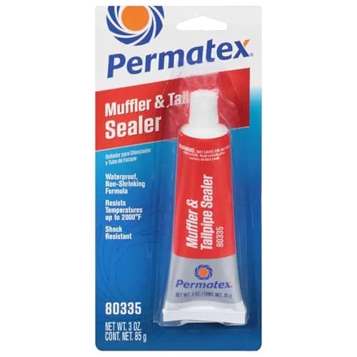 Permatex Muffler and Tailpipe Sealer 89.6ml (3 oz.) Pack of 2 | Seals Holes & Leaks Up to 2000°F thumbnail 1