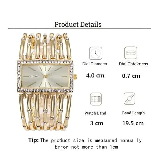 Dacdyi Women's Quartz Watch 0.28in Dial | Elegant Gold Tone Accessory thumbnail 4