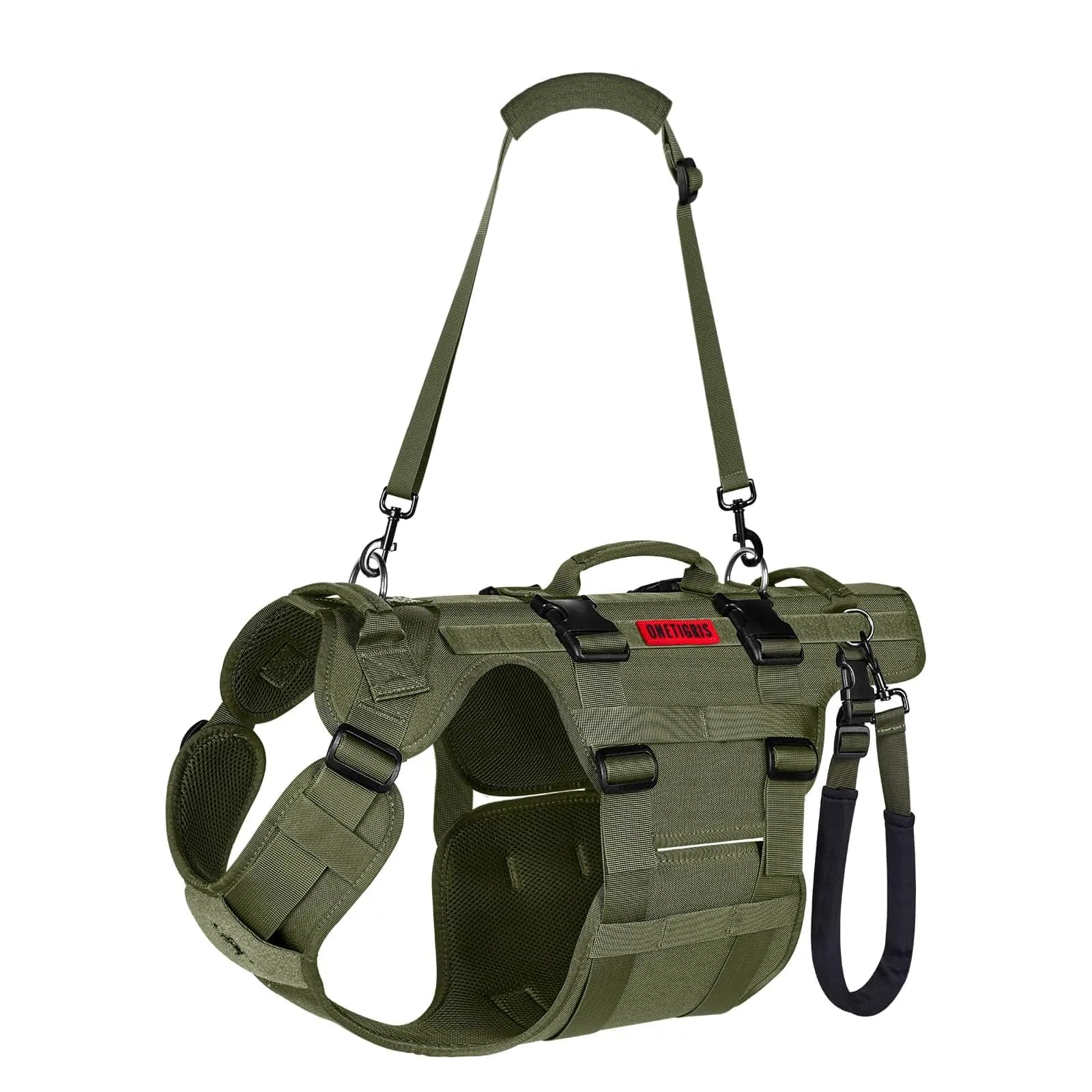 ONETIGRIS Dog Lift Harness for Small Dogs | Full Body Support with Handles, Mobility Aid, Hip Brace (Black, Small) — Green / S