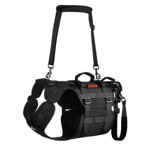 ONETIGRIS Dog Lift Harness for Small Dogs | Full Body Support with Handles, Mobility Aid, Hip Brace (Black, Small) thumbnail 1