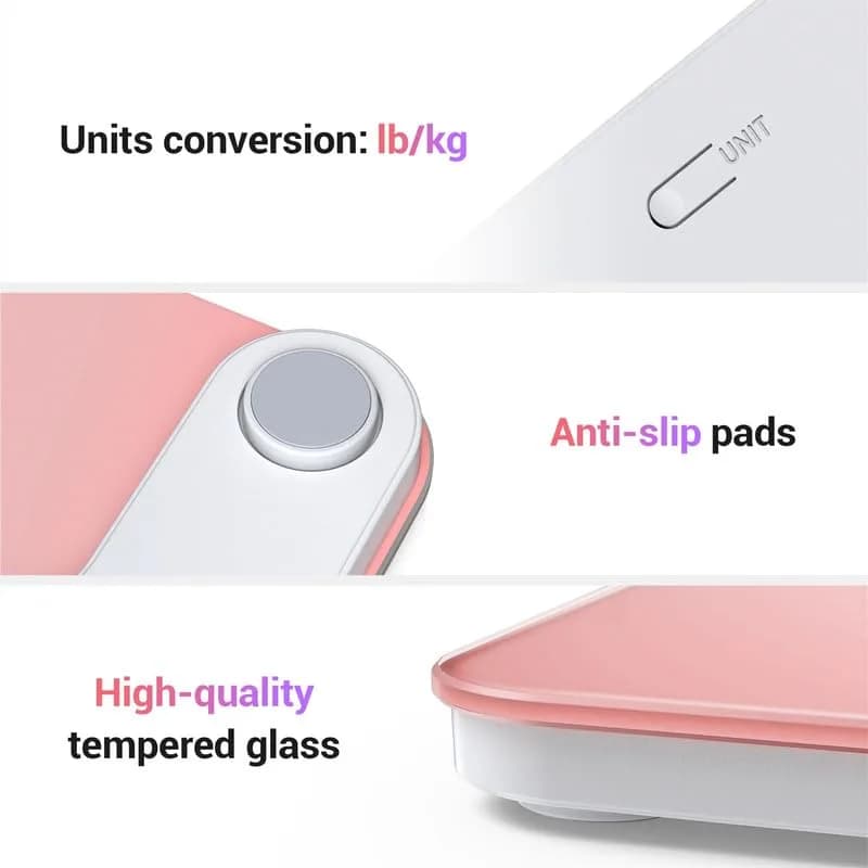 Ovutek Pink Digital Body Weight Scale 181 kg (400 lb) | Accurate to 0.1 lb thumbnail 7