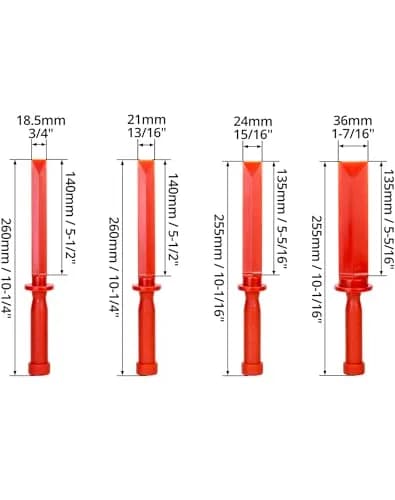 QWORK Plastic Chisel Scraper Set 3/4" 7/8" 1" 1-1/2" | 4-Piece Set for Debris, Adhesives, Film, Paint Removal thumbnail 6