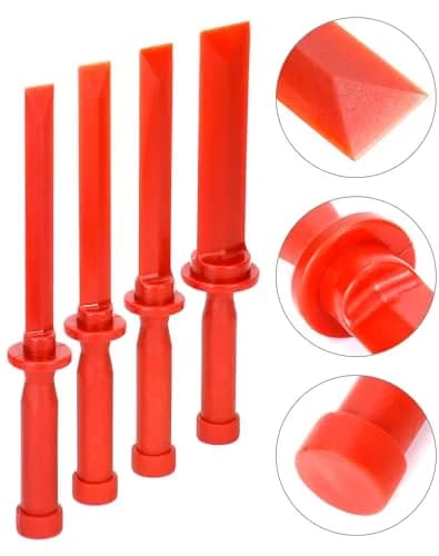 QWORK Plastic Chisel Scraper Set 3/4" 7/8" 1" 1-1/2" | 4-Piece Set for Debris, Adhesives, Film, Paint Removal thumbnail 3