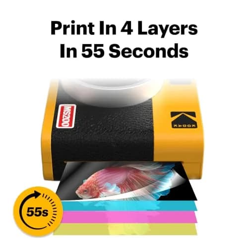 KODAK Mini Shot 2 ERA Instant Camera and Photo Printer Yellow 2-in-1 | 24Bit Color 4PASS Prints thumbnail 4
