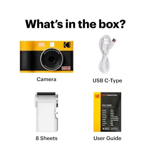 KODAK Mini Shot 2 ERA Instant Camera and Photo Printer Yellow 2-in-1 | 24Bit Color 4PASS Prints thumbnail 8