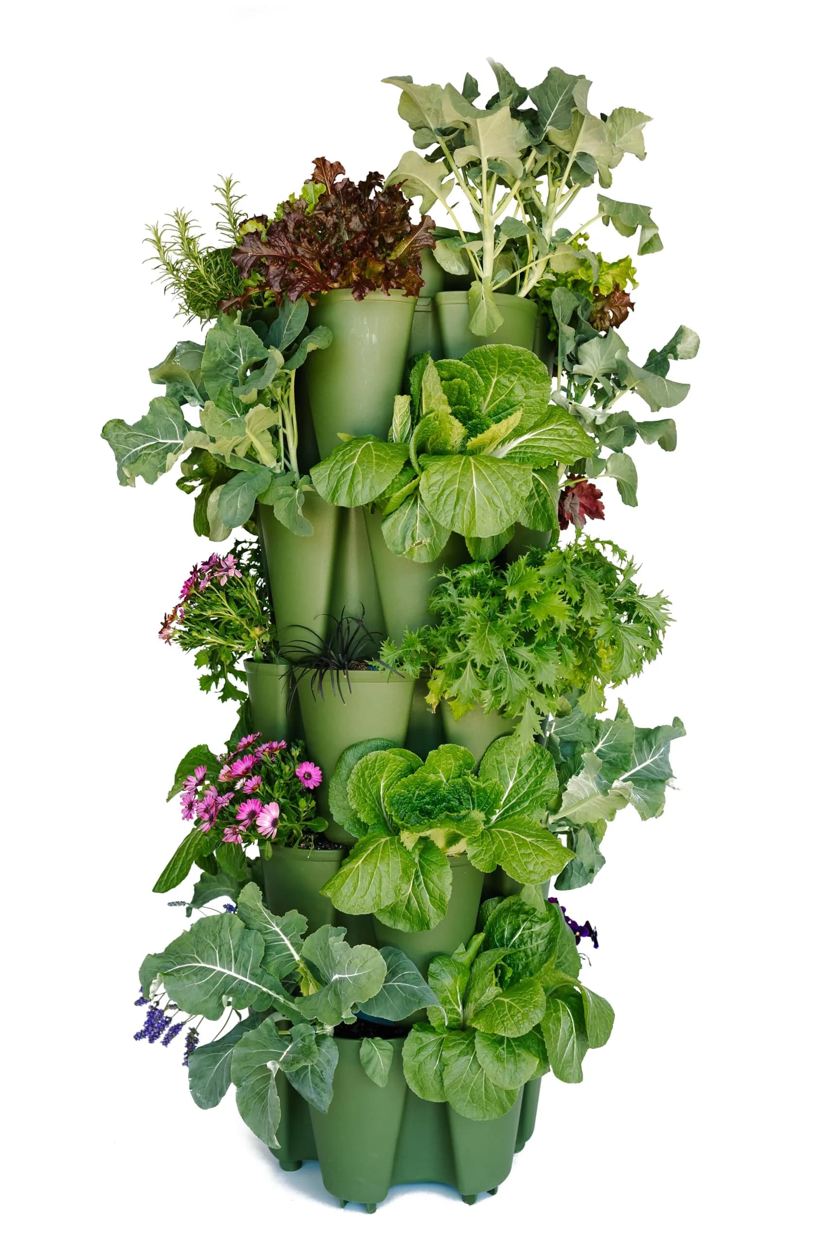 Greenstalk 5 Tier Vertical Garden Planter with Internal Watering System | Grow Vegetables & Flowers — Evergreen