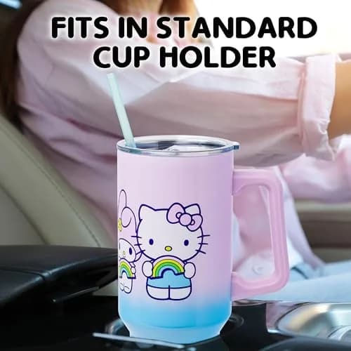 Silver Buffalo Sanrio Hello Kitty and Friends Stainless Steel Tumbler, 40oz | Double Wall Vacuum Insulated, Durable, Fits in Standard Cup Holder thumbnail 2