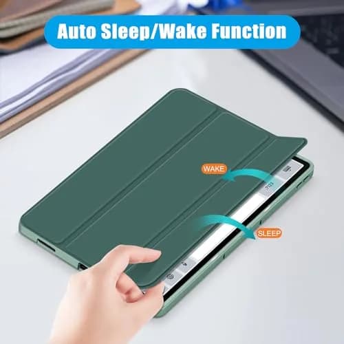 DINGGUAGUA Dark Green Case for Lenovo Tab P12 12.7 Inch (2023/2024) | Multi-Angle Stand Cover with Auto Sleep/Wake thumbnail 5