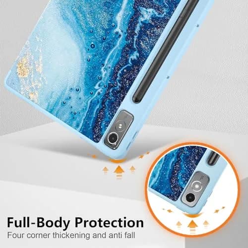DingGuagua Sea Wave Case for Lenovo Tab P12 12.7 Inch (2023/2024) TB-370FU, Soft TPU Back Shell with Multi-Angle Stand thumbnail 6