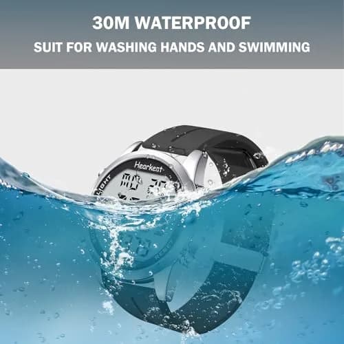 Hearkent Pedometer Watch for Walking for Senior Step Counter Watch | Large Numbers, Waterproof, Simple Control thumbnail 4
