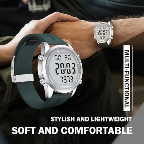 Hearkent Pedometer Watch for Walking for Senior Step Counter Watch | Large Numbers, Waterproof, Simple Control thumbnail 5