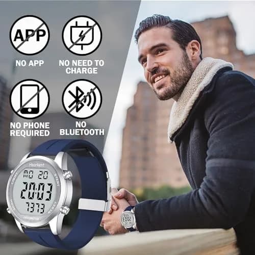 Hearkent Pedometer Watch for Walking for Senior Step Counter Watch | Large Numbers, Waterproof, Simple Control thumbnail 2