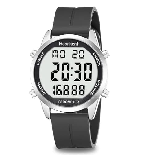 Hearkent Pedometer Watch for Walking for Senior Step Counter Watch | Waterproof, Large Display, Simple Control thumbnail 1