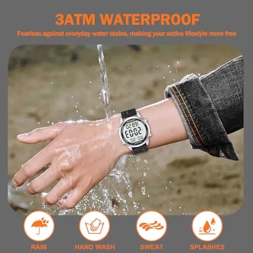 Hearkent Pedometer Watch for Walking for Senior Step Counter Watch | Waterproof, Large Display, Simple Control thumbnail 6