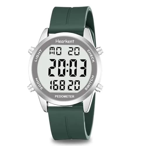 Hearkent Pedometer Watch for Walking for Senior Step Counter Watch | Simple, Waterproof, Large Display thumbnail 1