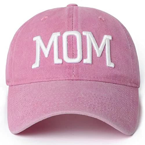 Aeonda Mom Dad Embroidered Baseball Caps Set of 2 Adjustable Cotton Hats | Pigment-Dyed Vintage Style thumbnail 6