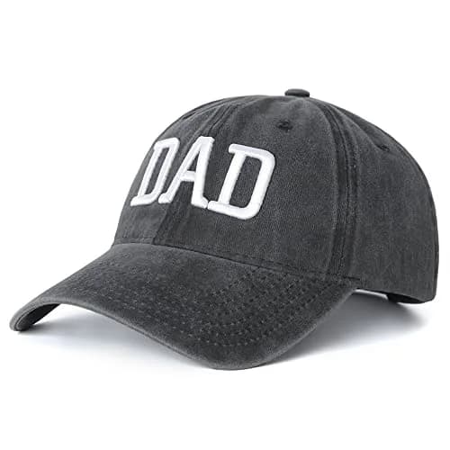 Aeonda Mom Dad Embroidered Baseball Caps Set of 2 Adjustable Cotton Hats | Pigment-Dyed Vintage Style thumbnail 3