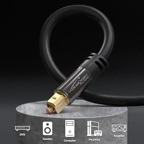 KabelDirekt 20 ft Optical Audio Cable | S/PDIF Digital Fiber Optic Cord for Soundbar thumbnail 2