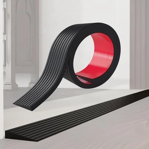 Boiarc Threshold Ramps for Doorways 3/8'' Rise-3.3Ft Long | Rubber Non-slip Threshold Strip thumbnail 1