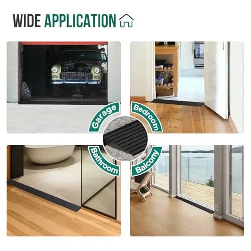 Boiarc Threshold Ramps for Doorways 3/8'' Rise-3.3Ft Long | Rubber Non-slip Threshold Strip thumbnail 4
