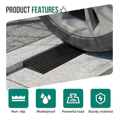 Boiarc Threshold Ramps for Doorways 3/8'' Rise-3.3Ft Long | Rubber Non-slip Threshold Strip thumbnail 5