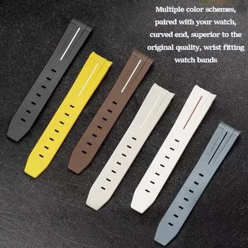 Niziruoup Rubber Strap for Moonswatch Watch, 20mm Curved No Gap Silicone Rubber Band for Men Women thumbnail 6