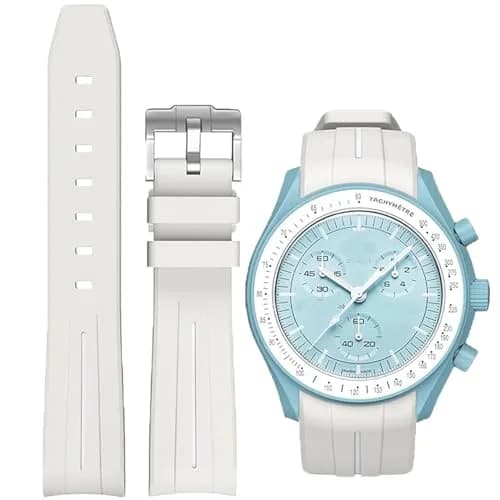 Niziruoup Rubber Strap for Moonswatch Watch | Curved No Gap Silicone Band for Men Women thumbnail 9
