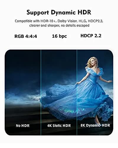 Silkland 8K HDMI 2.1 ARC/eARC Cable 4.9m (15ft) | Supports 4K@120Hz, 8K@60Hz, 48Gbps thumbnail 6