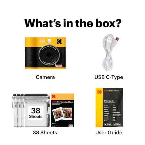 KODAK Mini Shot 3 ERA Instant Camera & Printer 3x3" Photos, Yellow | 4PASS Dye Sublimation Printing thumbnail 8